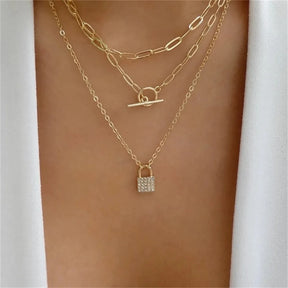 Elegant Boho Multi-Layer Heart Necklace Set