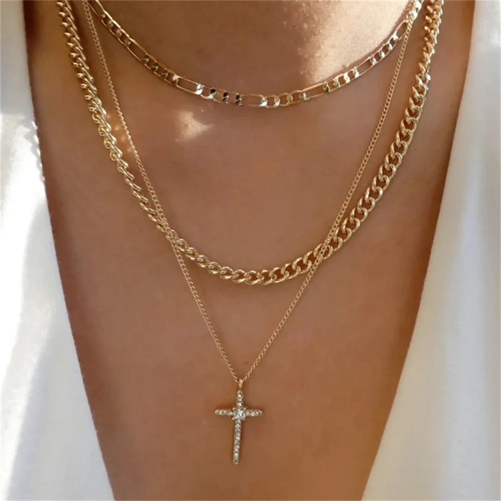 Elegant Boho Multi-Layer Heart Necklace Set