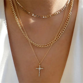 Elegant Boho Multi-Layer Heart Necklace Set