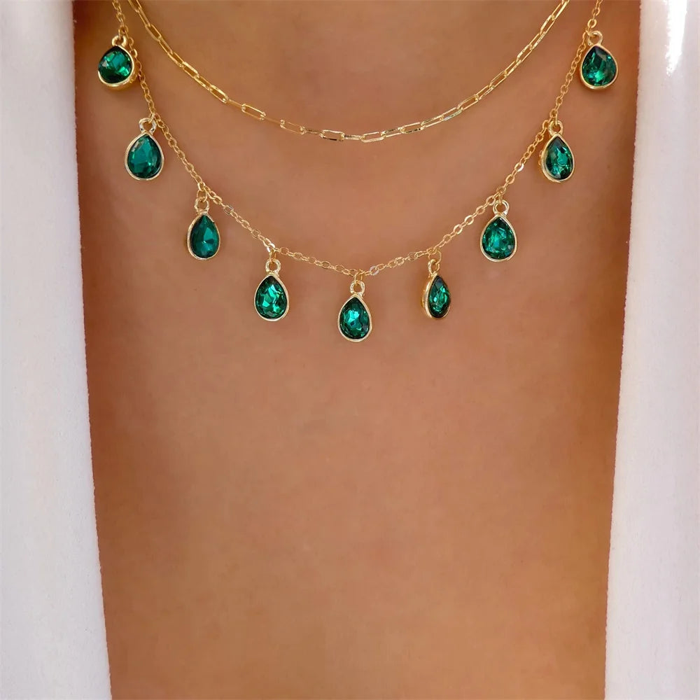 Elegant Boho Multi-Layer Heart Necklace Set