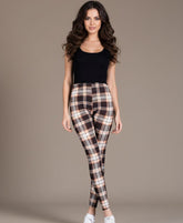 Chic High-Waist Plaid Tights for Effortless Style