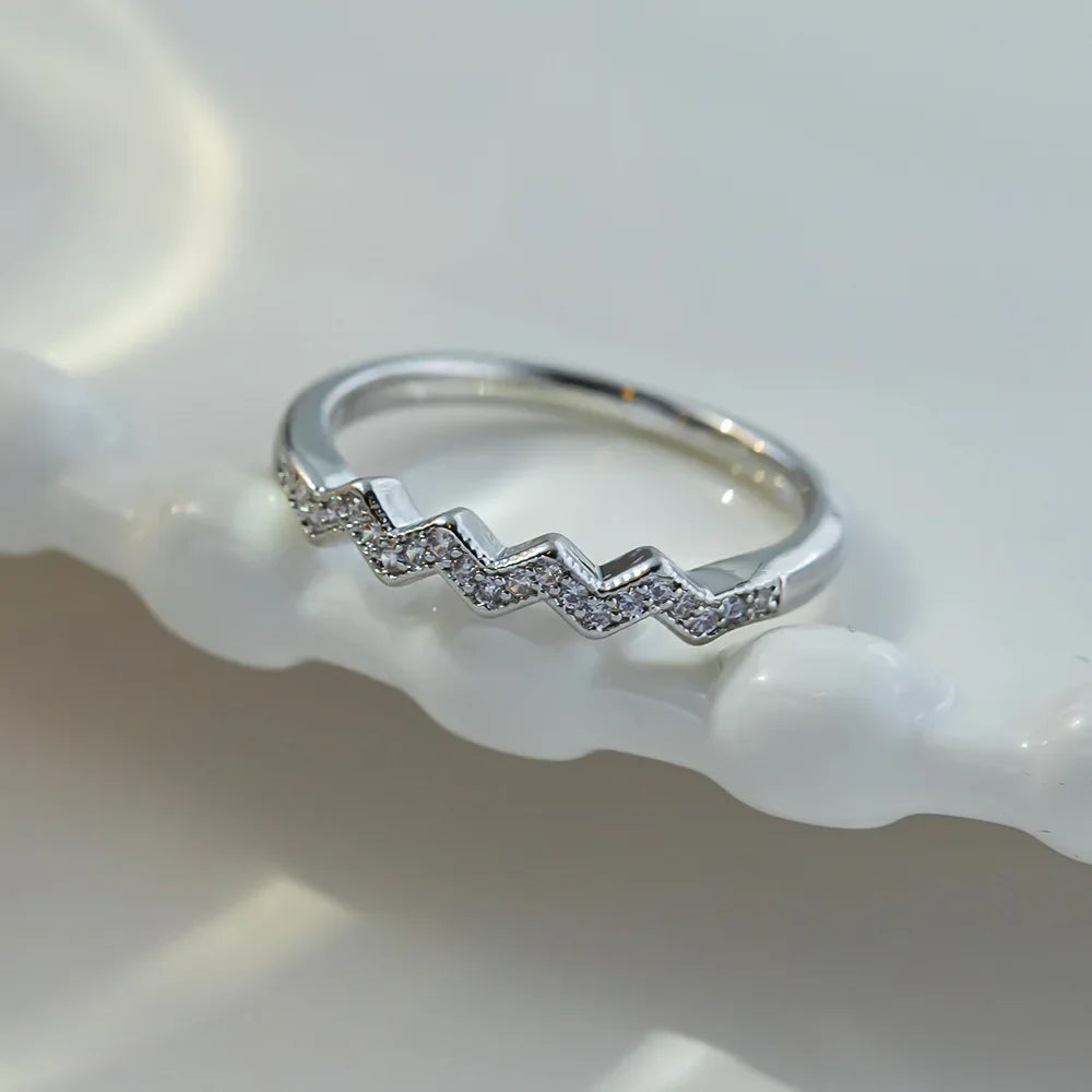 Elegant Gold Plated Crystal Crown Ring for Women