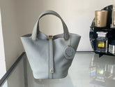 Elegance Defined: Soft Leather Bucket Handbag