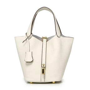 Elegance Defined: Soft Leather Bucket Handbag