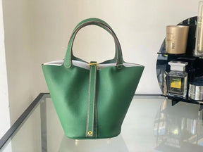 Elegance Defined: Soft Leather Bucket Handbag