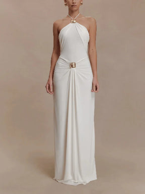 Elegance Redefined: Halter Neck Evening Dress