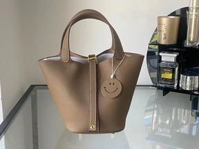 Elegance Defined: Soft Leather Bucket Handbag