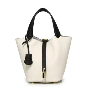 Elegance Defined: Soft Leather Bucket Handbag