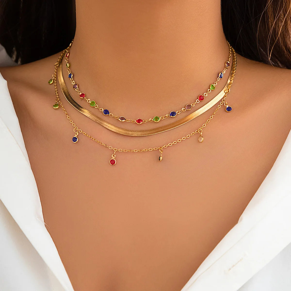 Elegant Boho Multi-Layer Heart Necklace Set
