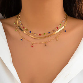 Elegant Boho Multi-Layer Heart Necklace Set