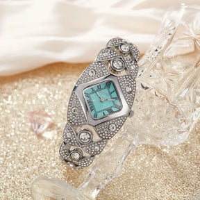 Fashionable Luxurious Full Diamond Ladies' Watch Luminous Diamond Studded Waterproof Bracelet Style Quartz Bangle Bracelet Watch