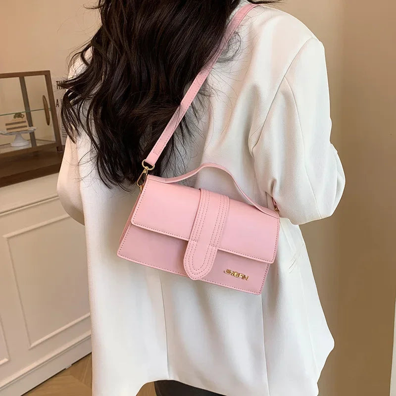 Spring New Fashion Versatile Single Shoulder Crossbody Bag Luxury Lightweight Handbag Small Square Bag Polyester Fiber