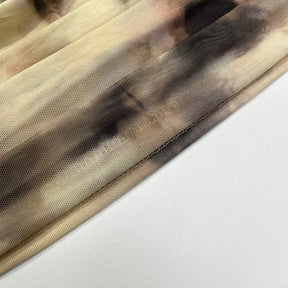 The Kinetic Muse: 3D-Print Mesh Off-Shoulder Crop Top