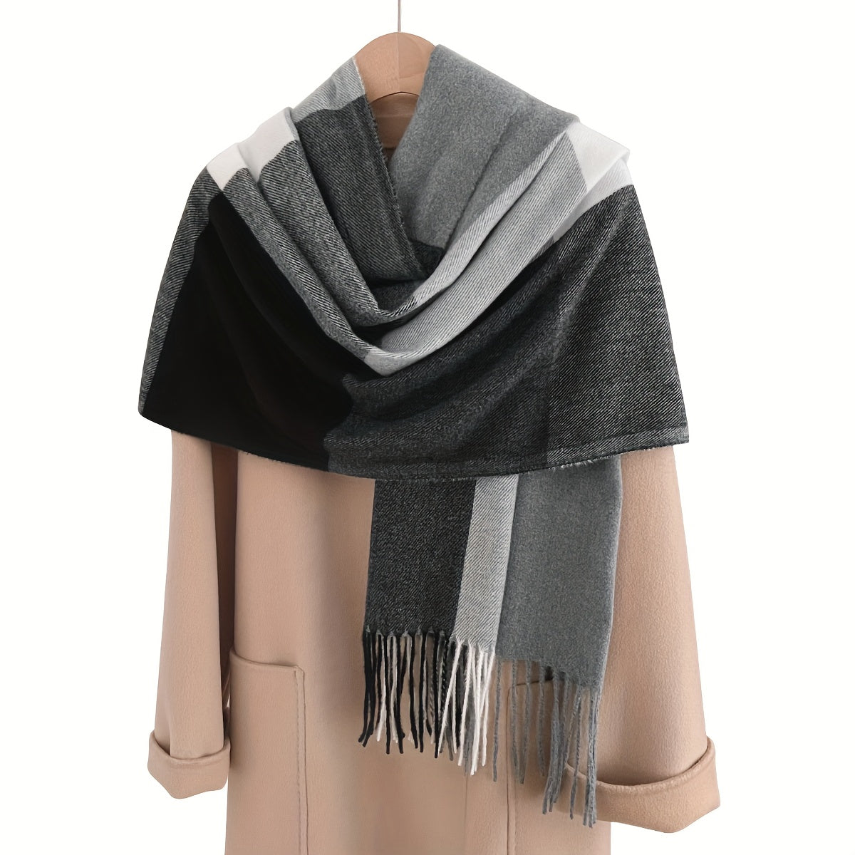 Cachecol de Inverno Elegante para Mulheres - Xale Longo e Grande em Bege/Marrom/Beige Claro/Cinza/Branco, Macio à Prova de Vento & Respirável. Ideal Para Looks Casuais ou Formais no Escritório, Ótimo Pra Viagem! Colarinho Durable Não Elástico, Cachecol para Mulheres, Cachecol de Inverno para Mulheres, Cachecol para Mulheres Inverno, Roupas de Inverno para Mulheres, Xale para Mulheres, Lenços para Mulheres, Lenços para Mulheres, Cachecol para Homens, Cachecol de Inverno 