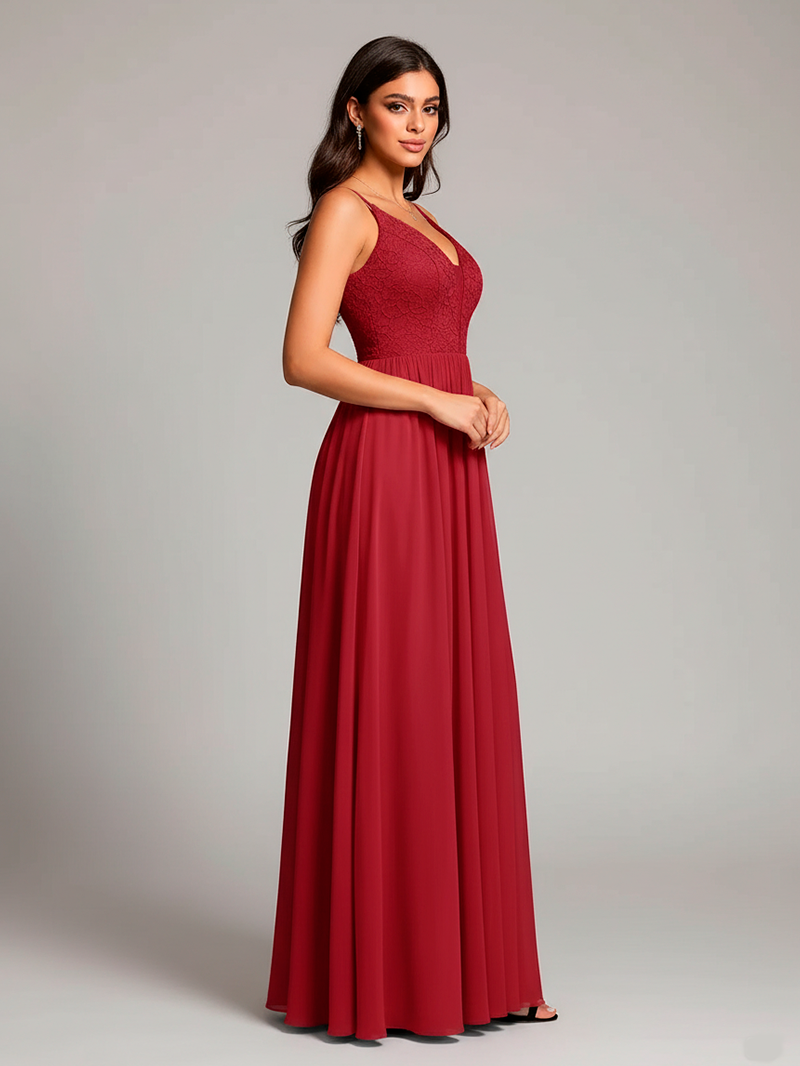 Dark Purple Glamorous Evening Dress with High Slit