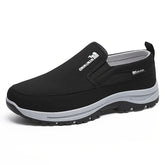 Loafers Masculinos de Sapato Único, Sapatos Casuais Planos para Primavera e Outono Confortáveis e Respiráveis para Caminhada, Sapatos de Negócios e Lazer Sem Cadarço para Homens de Meia-idade e Idosos