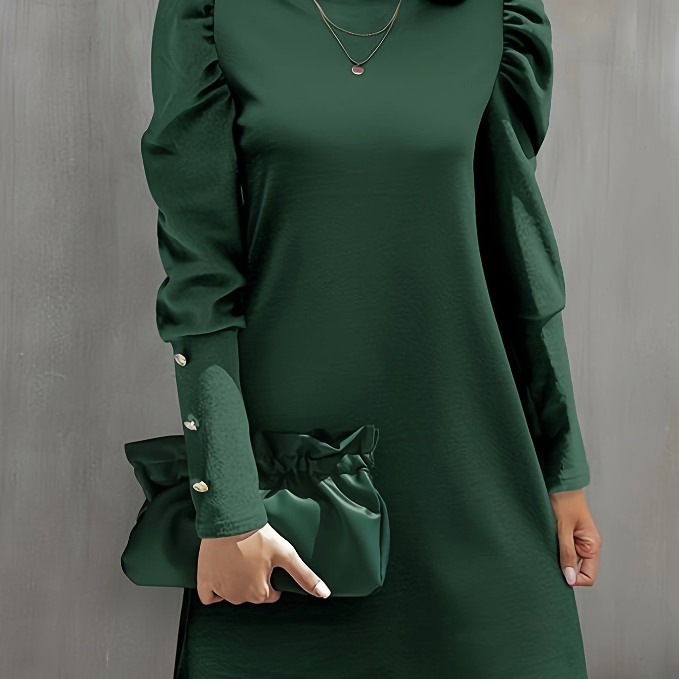 Timeless Elegance: Long Sleeve Button Dress