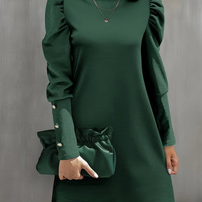 Timeless Elegance: Long Sleeve Button Dress
