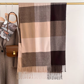 Cachecol de Inverno Elegante para Mulheres - Xale Longo e Grande em Bege/Marrom/Beige Claro/Cinza/Branco, Macio à Prova de Vento & Respirável. Ideal Para Looks Casuais ou Formais no Escritório, Ótimo Pra Viagem! Colarinho Durable Não Elástico, Cachecol para Mulheres, Cachecol de Inverno para Mulheres, Cachecol para Mulheres Inverno, Roupas de Inverno para Mulheres, Xale para Mulheres, Lenços para Mulheres, Lenços para Mulheres, Cachecol para Homens, Cachecol de Inverno 