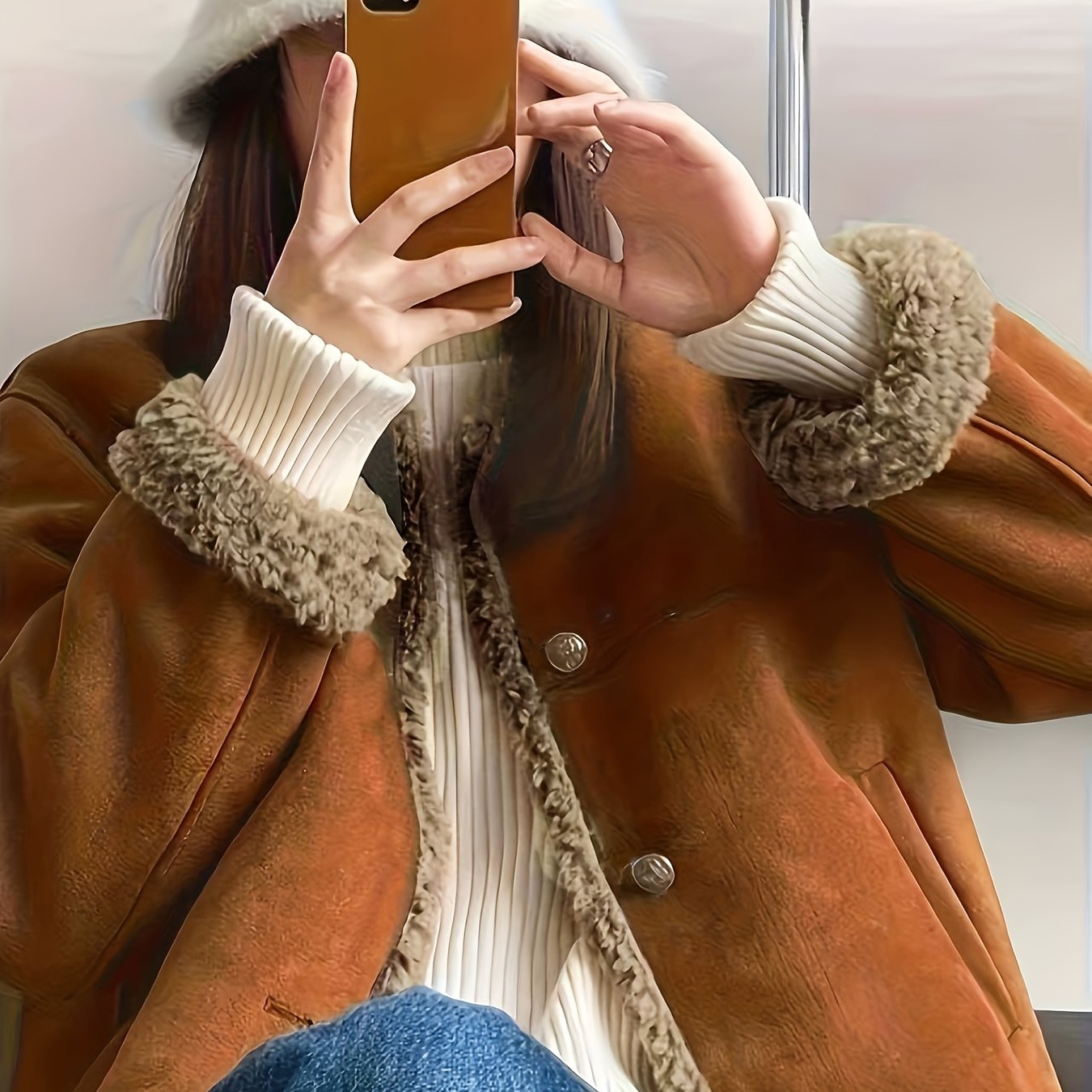 Elegant Warmth: Women's Cozy Wool-Lined Winter Jacket