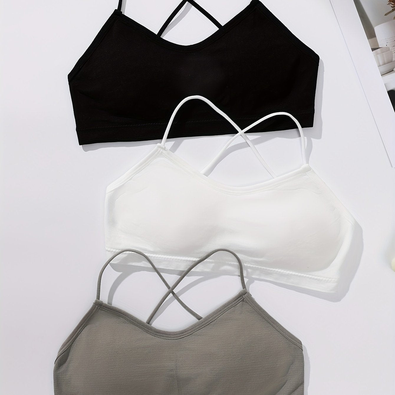 Elegant Trio: Wireless Comfort Bras Set