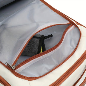 Mochila para Laptop Expansível OGEHUAFEE - Tema Espacial, Design de Duplo Compartimento com Fechamento de Zíper, Alças Ajustáveis, Material de Nylon Durável, Ideal para Viagens, Estudo e Uso Diário, Mochila Tema Espacial | Mochila de Nylon Durável