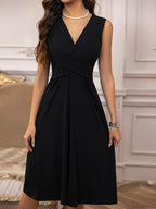 Vestido Estruturado Decote em V para Mulher