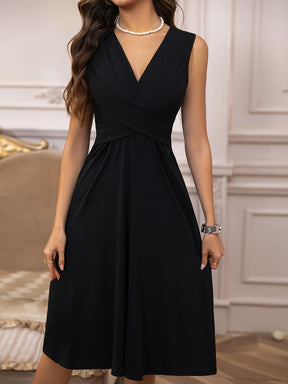 Vestido Estruturado Decote em V para Mulher