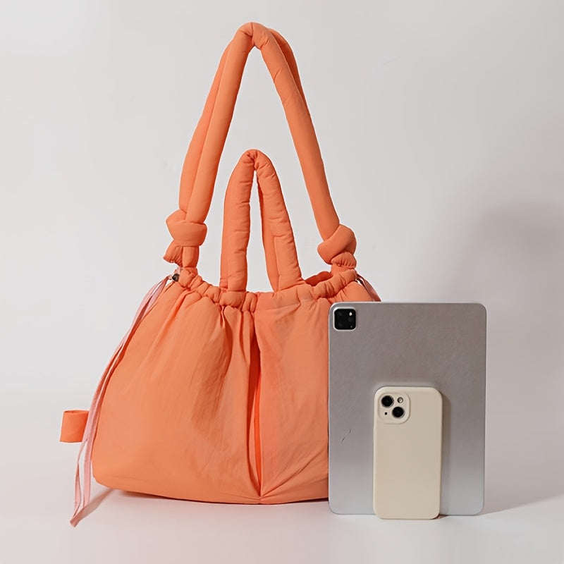 1pc Tote de Mulher, Jaqueta de Penas Diagonal, Grande Capacidade Leve Dupla Utilização, Diagonal de Nicho Portátil, Adequado para Trabalhadores de Escritório, Tamanho S, Viagens, Presentes de Feriado, Natal, Halloween, Etc