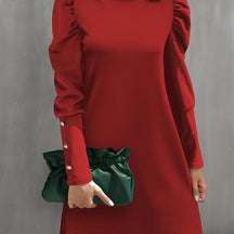 Timeless Elegance: Long Sleeve Button Dress