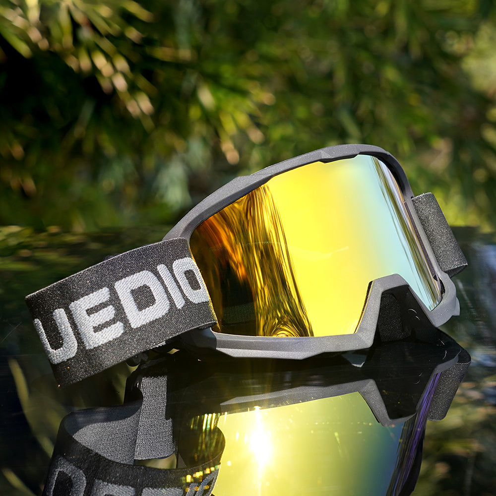 YUEDIO Óculos de Esqui Montados na Cabeça com Espelho UV e Alça Elástica Ajustável - Armação Rosa, Tons Branco/Rosa para Homens & Mulheres, Viseira Sobreóculo para Snowboarding, Esquiar, Óculos à Prova de Vent, Fora de Estrada, Óculos de Neve para Homens, Óculos de Neve para Mulheres, Equipamento para Neve, Equipamento de Neve para Homens, Fora de estrada, Tons Para Homens, Escudo, Óculos de Inverno, Equipamento de Snowboard, Equipamento de Snowboard,