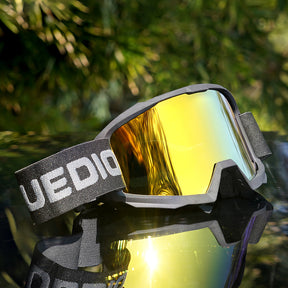 YUEDIO Óculos de Esqui Montados na Cabeça com Espelho UV e Alça Elástica Ajustável - Armação Rosa, Tons Branco/Rosa para Homens & Mulheres, Viseira Sobreóculo para Snowboarding, Esquiar, Óculos à Prova de Vent, Fora de Estrada, Óculos de Neve para Homens, Óculos de Neve para Mulheres, Equipamento para Neve, Equipamento de Neve para Homens, Fora de estrada, Tons Para Homens, Escudo, Óculos de Inverno, Equipamento de Snowboard, Equipamento de Snowboard,