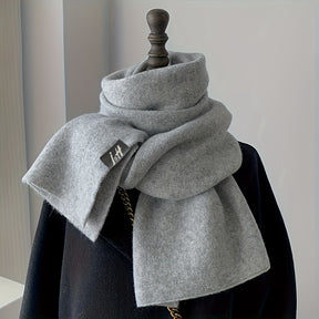 Lenço de lã de luxo para mulheres e homens - Elegante lenço de inverno preto, suave e quente, envoltório de pescoço formal e chic para o dia a dia - Essencial para o frio no escritório, festas, encontros - Elegância eterna, acessório para encontros, estilo sofisticado, textura de tecido jacquard