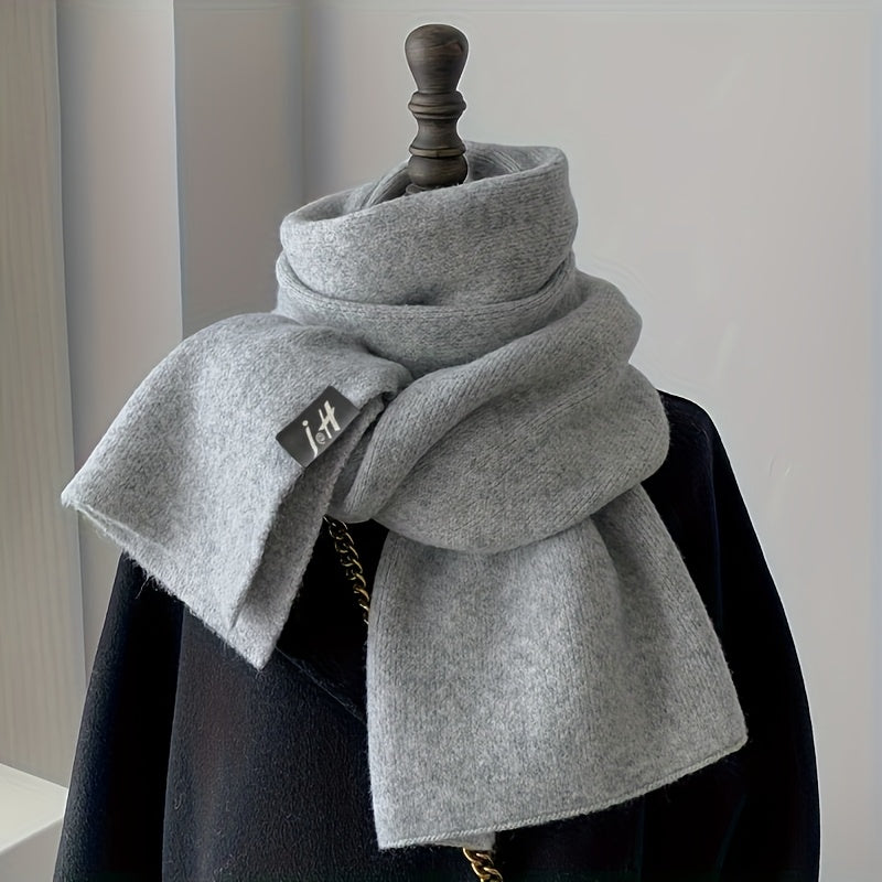 Lenço de lã de luxo para mulheres e homens - Elegante lenço de inverno preto, suave e quente, envoltório de pescoço formal e chic para o dia a dia - Essencial para o frio no escritório, festas, encontros - Elegância eterna, acessório para encontros, estilo sofisticado, textura de tecido jacquard