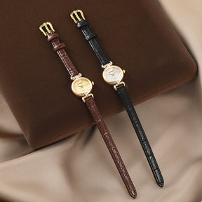 Relógio de Pulso Vintage Feminino, Mostrador Pequeno Redondo com Strass Elegante e Sofisticado para Uso Diário e Presentes Festivos, Relógio Antigo Para Mulheres, Com Bracelete Masculina ou Unissexo