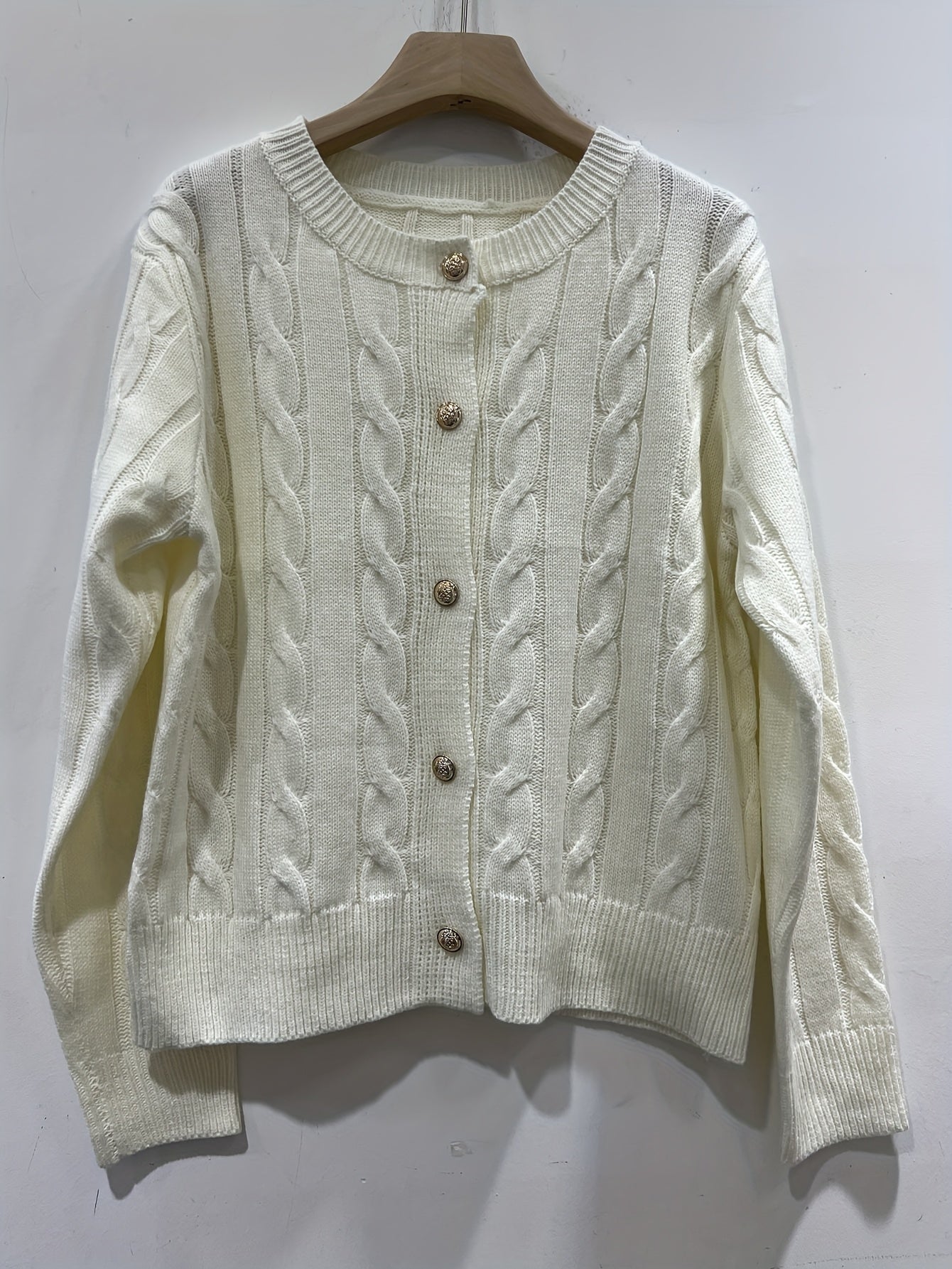 Cardigan Elegante Feminino - Casaco Suave tipo Camisola com Fecho de Botões, Peça de Camadas para Todas as Estações para Looks Diários e Formais - Casaco de Camisola Feminino