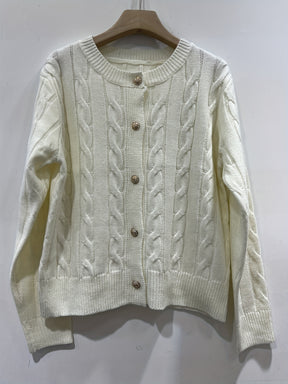 Cardigan Elegante Feminino - Casaco Suave tipo Camisola com Fecho de Botões, Peça de Camadas para Todas as Estações para Looks Diários e Formais - Casaco de Camisola Feminino