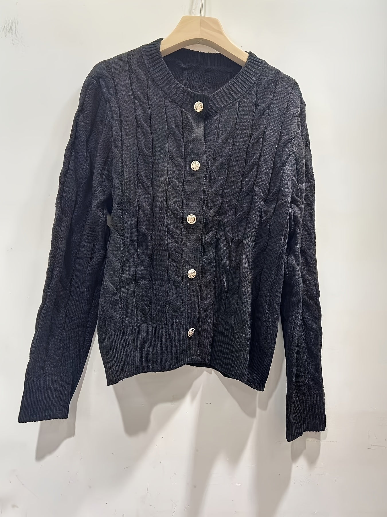 Cardigan Elegante Feminino - Casaco Suave tipo Camisola com Fecho de Botões, Peça de Camadas para Todas as Estações para Looks Diários e Formais - Casaco de Camisola Feminino