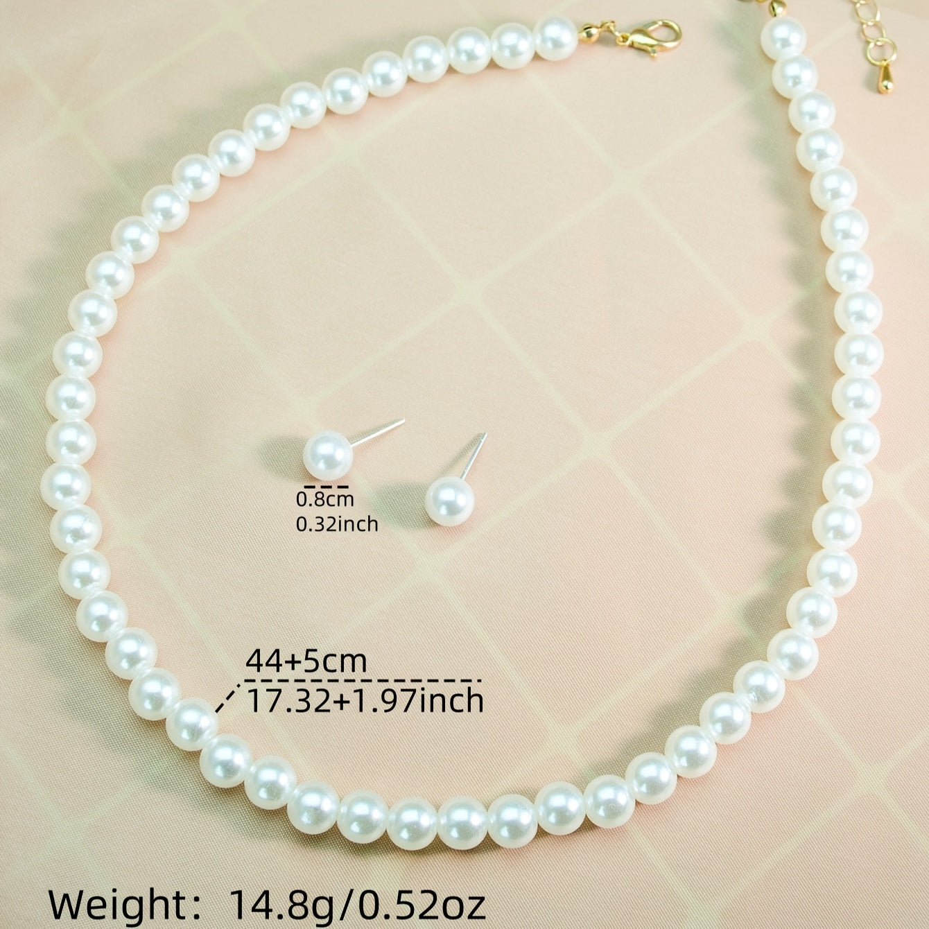 3 Peças Conjunto Elegante de Pérolas Imitação para Mulheres - Colar e Brincos Ajustáveis com Múltiplas Pérolas Imitação, Pérola Branca Falsa, Colar Minimalista para Casamento/Festa/Dia a Dia, Presente para Esposa, Namorada, Mãe (Luxo Acessível)