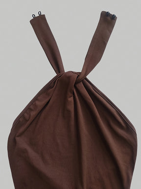 Midnight in Coffee: The Sculptural Backless Statement