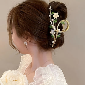 Presilha de Cabelo Olho-de-Gato Exclusiva - Grande Presilha Elegante para Mulheres, Acessório Vintage de Alto Padrão para Penteados