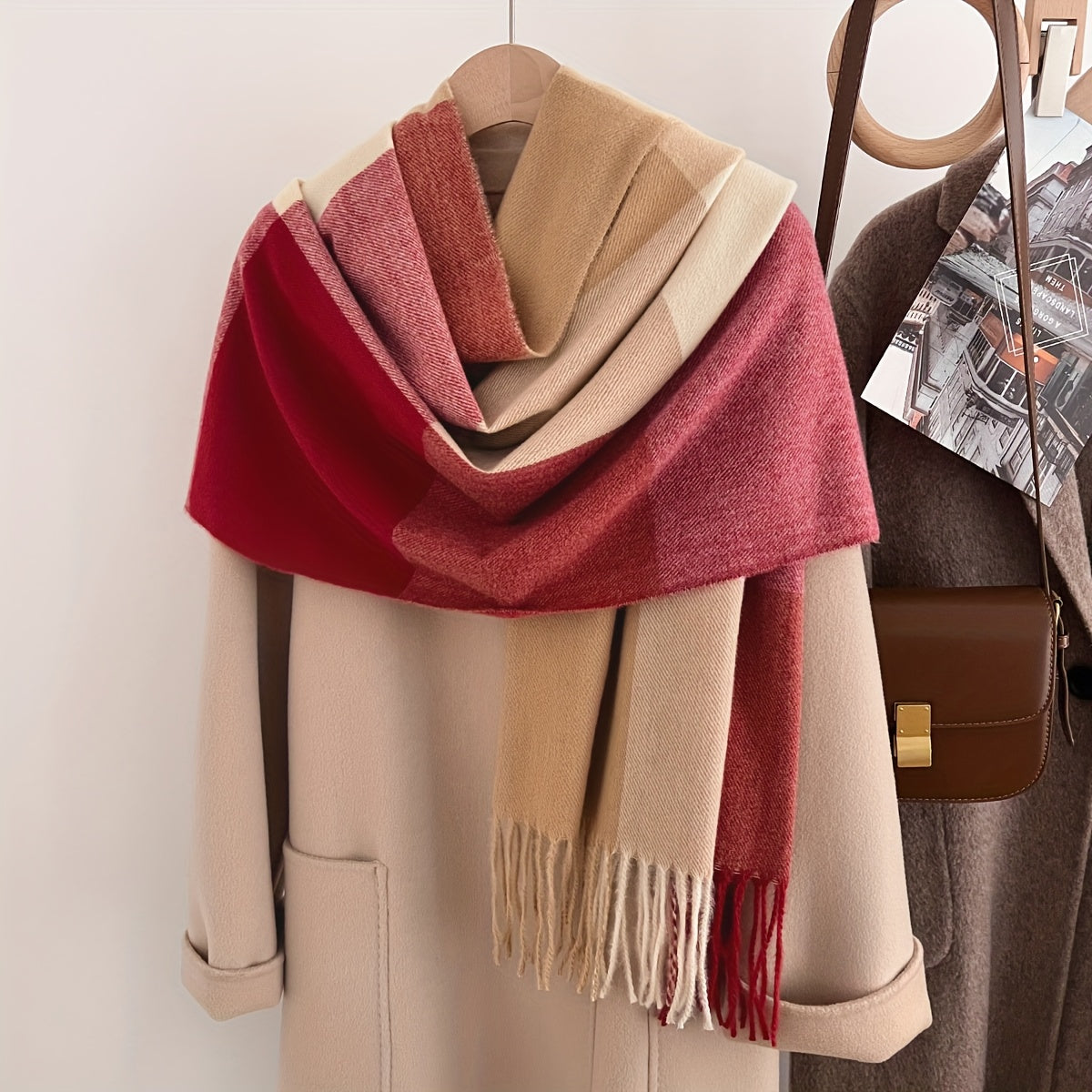 Cachecol de Inverno Elegante para Mulheres - Xale Longo e Grande em Bege/Marrom/Beige Claro/Cinza/Branco, Macio à Prova de Vento & Respirável. Ideal Para Looks Casuais ou Formais no Escritório, Ótimo Pra Viagem! Colarinho Durable Não Elástico, Cachecol para Mulheres, Cachecol de Inverno para Mulheres, Cachecol para Mulheres Inverno, Roupas de Inverno para Mulheres, Xale para Mulheres, Lenços para Mulheres, Lenços para Mulheres, Cachecol para Homens, Cachecol de Inverno 