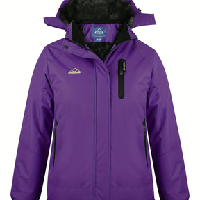 Elegant Women's Ski Jacket with Removable Hood
