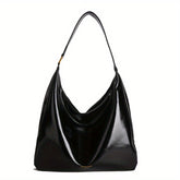 Bolsa de mão grande para mulheres - Espaço para trabalho, viagem, uso diário com fecho de correr, elegante bolsa minimalista para mulheres, escritório, eventos formais, presente - Durável e fácil de limpar em sintético preto/branco - Perfeita para deslocações, reuniões, compras, bolsa versátil, design elegante, construção sólida, profissionais, bolsa moderna, material de alta qualidade, mulheres de negócios