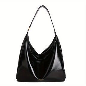 Bolsa de mão grande para mulheres - Espaço para trabalho, viagem, uso diário com fecho de correr, elegante bolsa minimalista para mulheres, escritório, eventos formais, presente - Durável e fácil de limpar em sintético preto/branco - Perfeita para deslocações, reuniões, compras, bolsa versátil, design elegante, construção sólida, profissionais, bolsa moderna, material de alta qualidade, mulheres de negócios