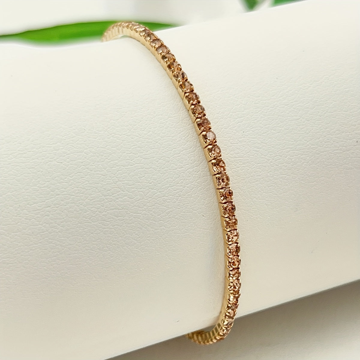 Pulseira Elástica Feminina de Tênis com Strass Ultra Fina - Versátil para o Dia a Dia, Estilo do Dia a Dia,Corrente Estilosa,Corrente banhada a prata,Artesanato Fino,Acessório de Pulso,Pulseira de Moda,Colecionadores de Acessórios,Presente Para Ela