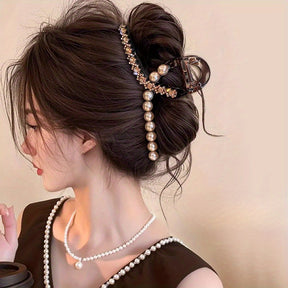 4 unidades de presilha avançada cor café para mulheres, novo modelo 2025, presilha grande para volume de cabelo na nuca, cabelos com múltiplas mechas, presilha tubarão com faixa