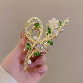 Presilha de Cabelo Olho-de-Gato Exclusiva - Grande Presilha Elegante para Mulheres, Acessório Vintage de Alto Padrão para Penteados