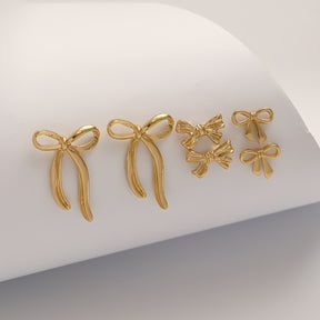 Conjunto de 6 peças de brincos de botão exquisitos e elegantes em forma de laço, conjunto clássico de brincos franceses para mulheres, design multi-estilo, joias elegantes e versáteis adequadas para uso diário, festas, encontros, casamentos e férias.