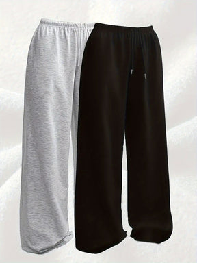 Conjunto de Duas Peças: Calças Esportivas Casuais Estilosas e Versáteis para Mulheres